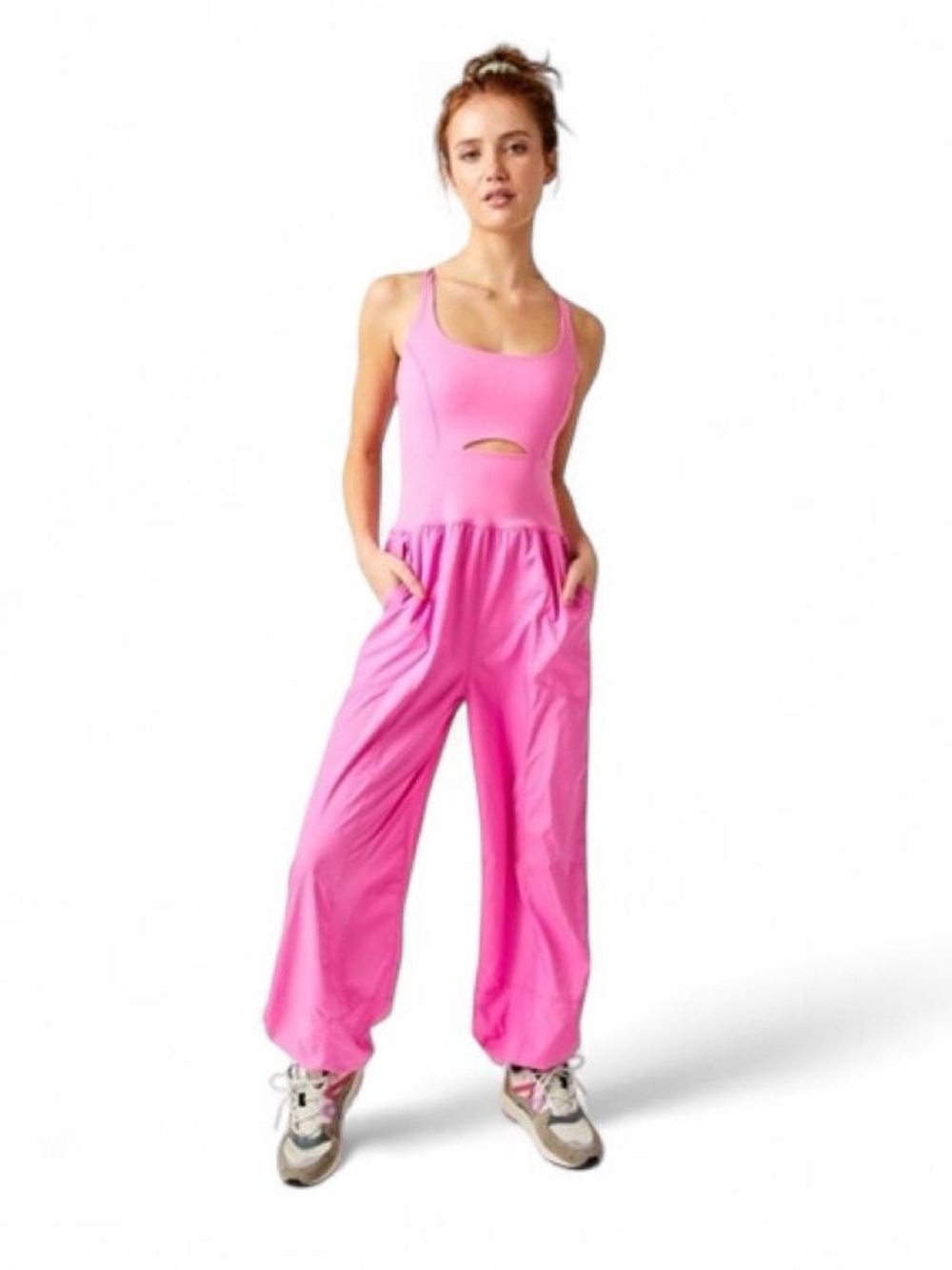 FP Movement Righteous Runsie Jumpsuit | Magenta Minx | Size XS | Free People 🩷